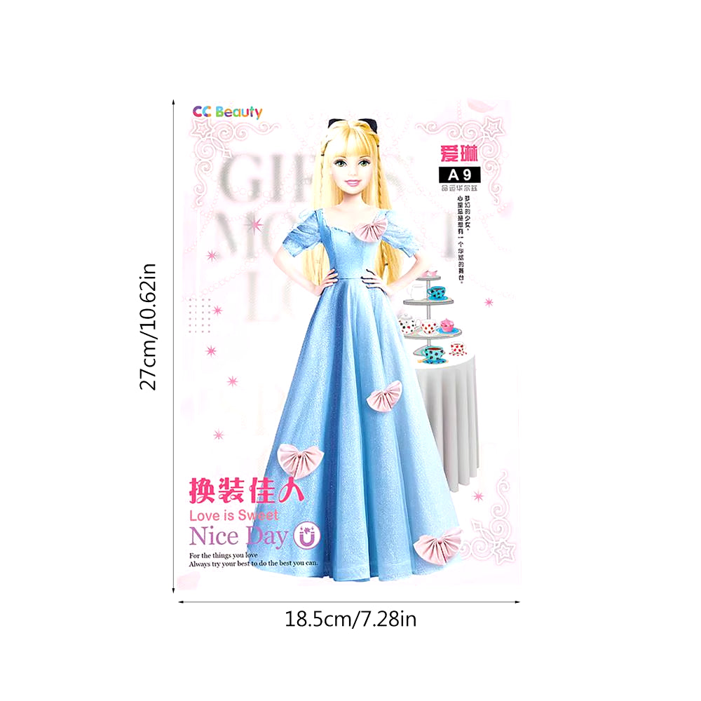 Creative Fashion Magnetic Dress up Dolls Safe and Harmless Princess Dress up Doll Set Portable Princess Dress up Paper Doll Gift