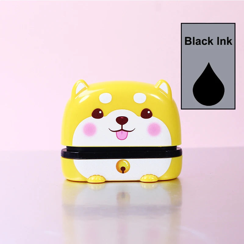 Customized Name Stamp Paints Personal Student Child Baby Engraved Waterproof Non-Fading Kindergarten Name Seal Black White Ink