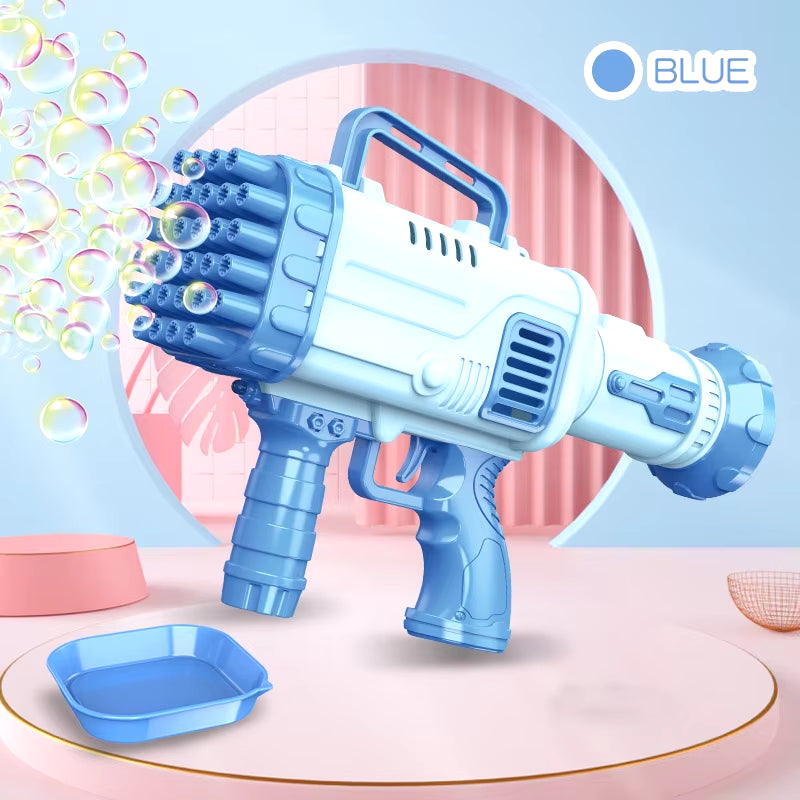Bubble Gun 32 Hole Rocket Bubbles Machine Gun Shape Automatic Blower Pomperos Outdoor Wedding Toys Gifts for Kids Children Party