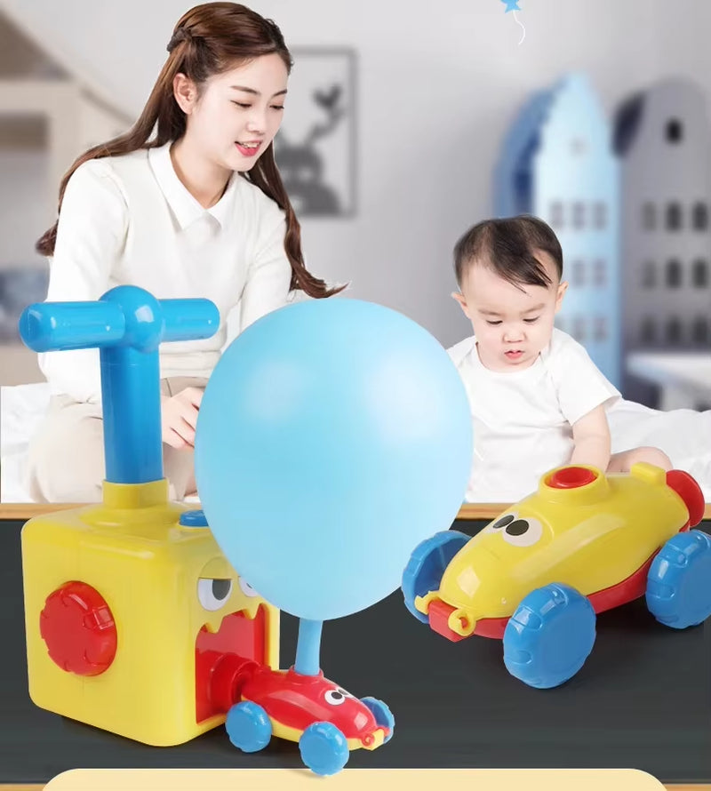 Balloon Launcher Manual Balloon Pump Car Racer Party Supplies Preschool Educational Science Toys for Kids Boys Girls 3+Years Old