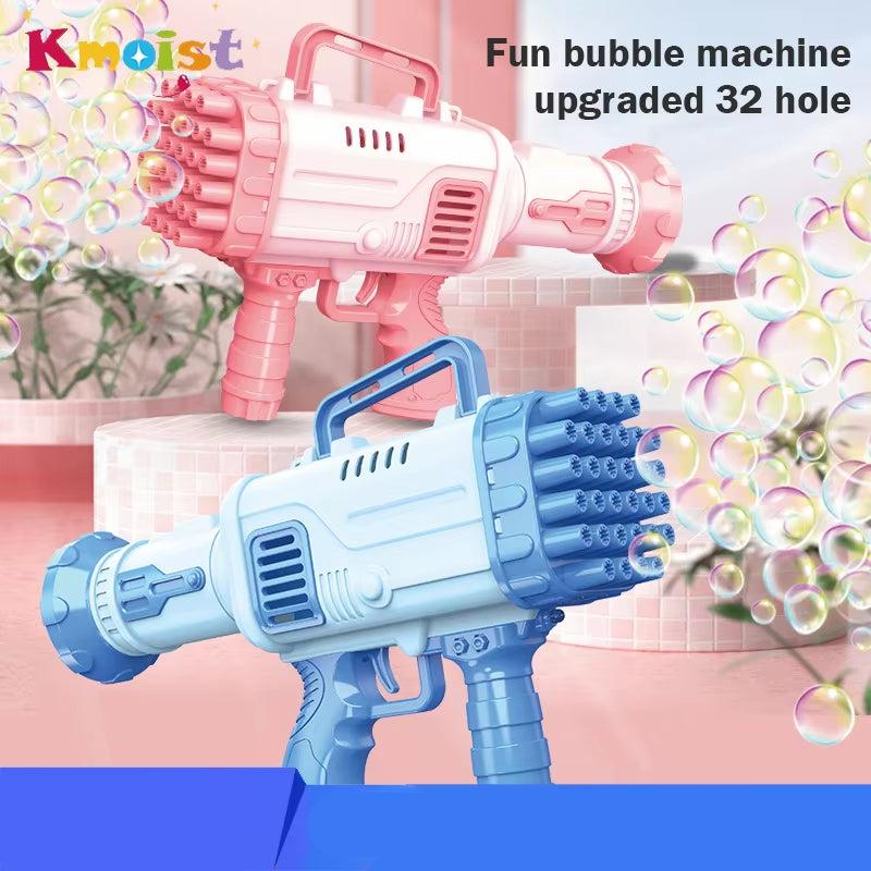 Bubble Gun 32 Hole Rocket Bubbles Machine Gun Shape Automatic Blower Pomperos Outdoor Wedding Toys Gifts for Kids Children Party