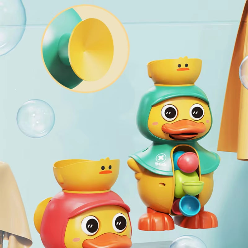 Baby Duck Shower Toy Cute Cartoon Rotating Water Car Suction Cup Bathtub Sprinkler Children'S Water Playing Sprinkler Big Duck