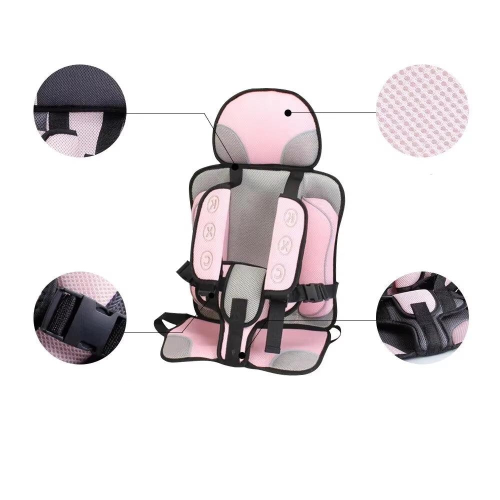 Child Safety Seat Mat for 6 Months to 12 Years Old Breathable Chairs Mats Baby Car Seat Cushion Adjustable Stroller Seat Pad