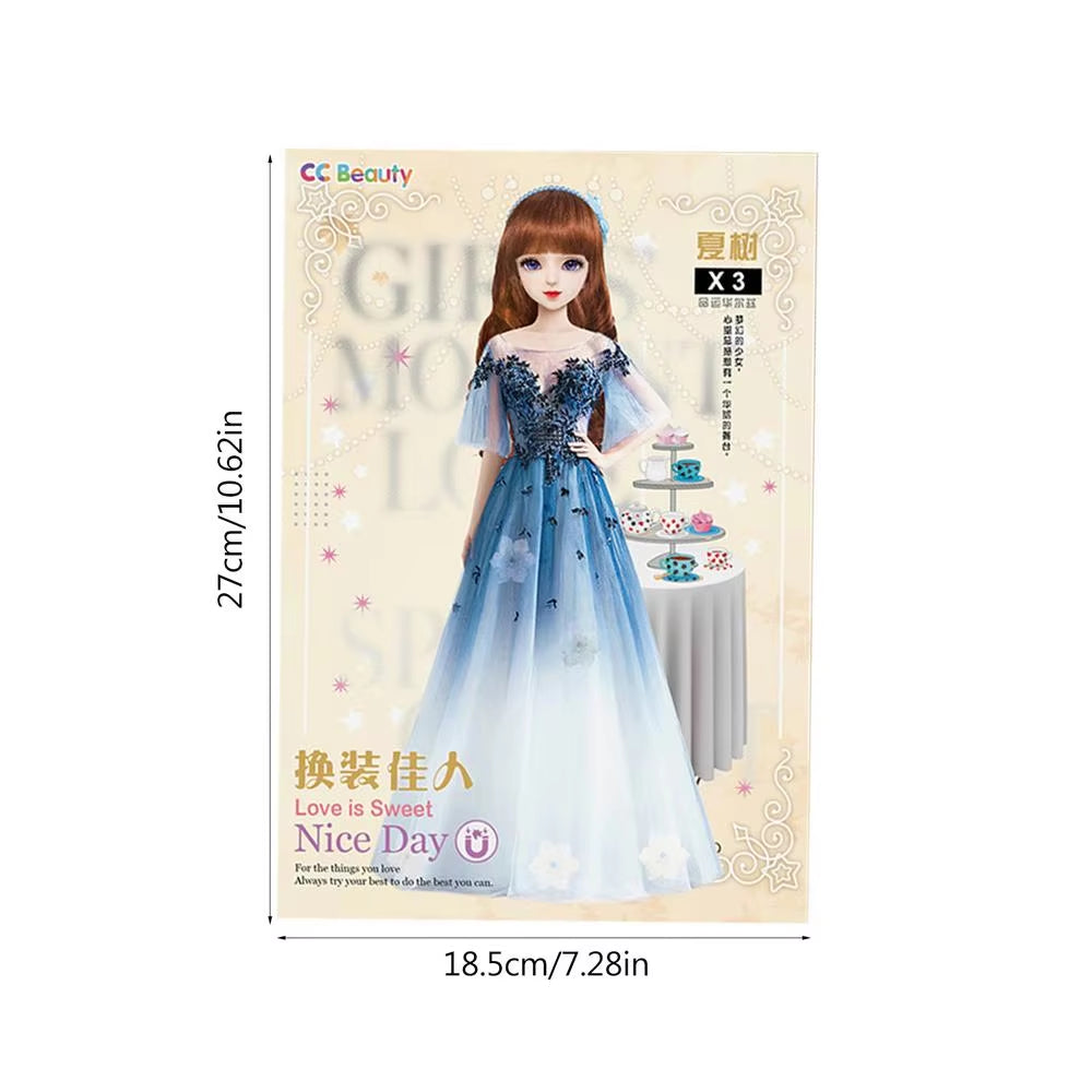 Creative Fashion Magnetic Dress up Dolls Safe and Harmless Princess Dress up Doll Set Portable Princess Dress up Paper Doll Gift