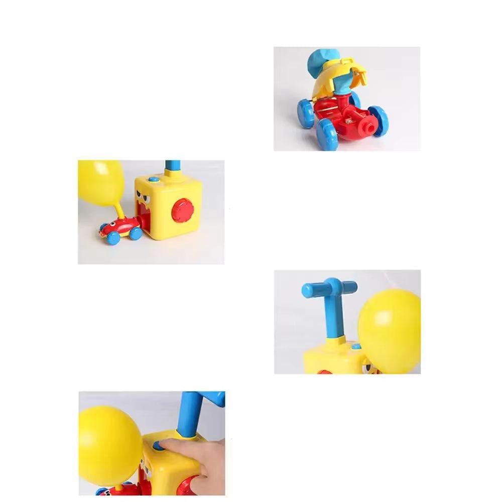 Balloon Launcher Manual Balloon Pump Car Racer Party Supplies Preschool Educational Science Toys for Kids Boys Girls 3+Years Old