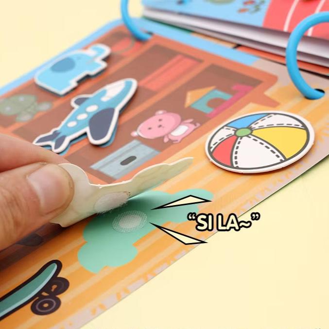 Montessori Baby Quiet Book Kid Busy Book Educational Toy Logical Life Ability Sorting Match Game Baby Sticker Toy
