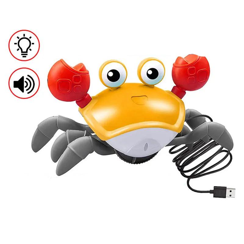 Light up Electric Escape Crab Toy Learn Climb Walking Crab Rechargeable Pet Crawling Musical Educational Kid Gifts