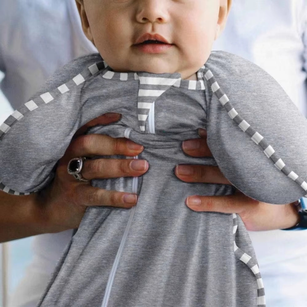 Jumpsuits Raised Hand Newborn Baby Blanket Cotton Sleeveless Infant Wrap Blanket anti Startle Elastic Swaddling Towel Bedding