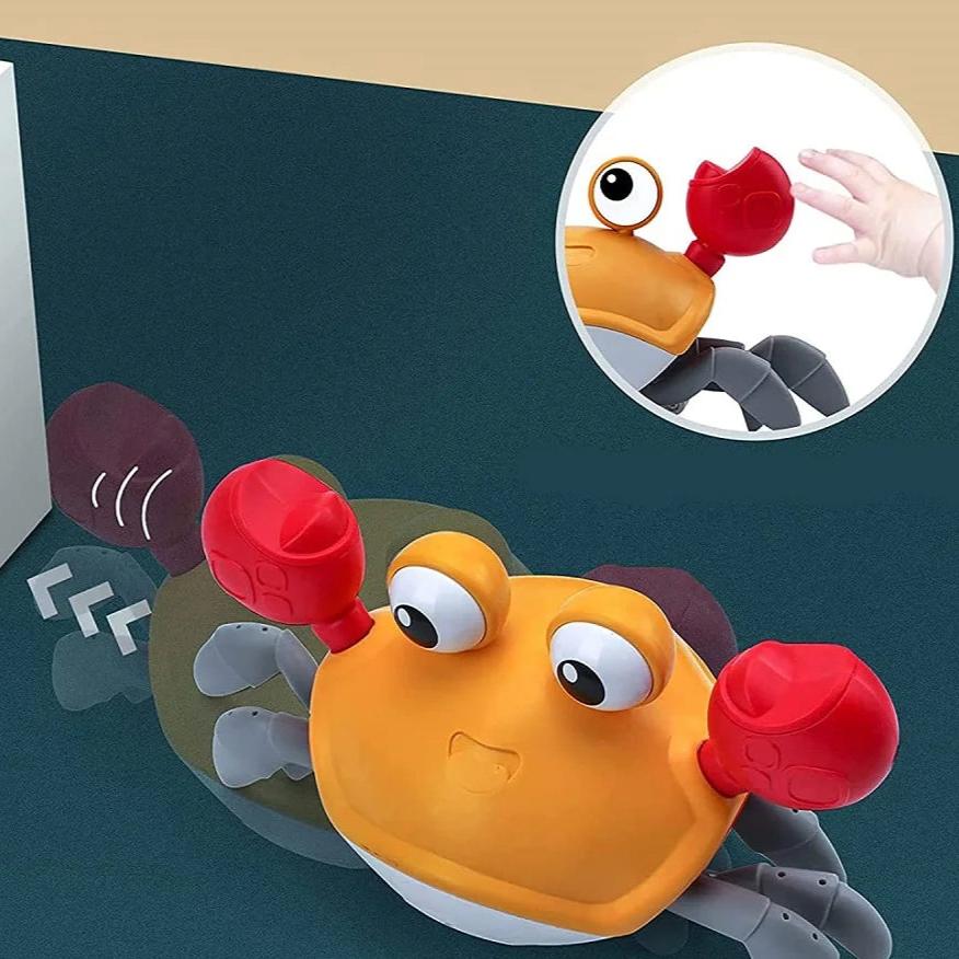 Light up Electric Escape Crab Toy Learn Climb Walking Crab Rechargeable Pet Crawling Musical Educational Kid Gifts