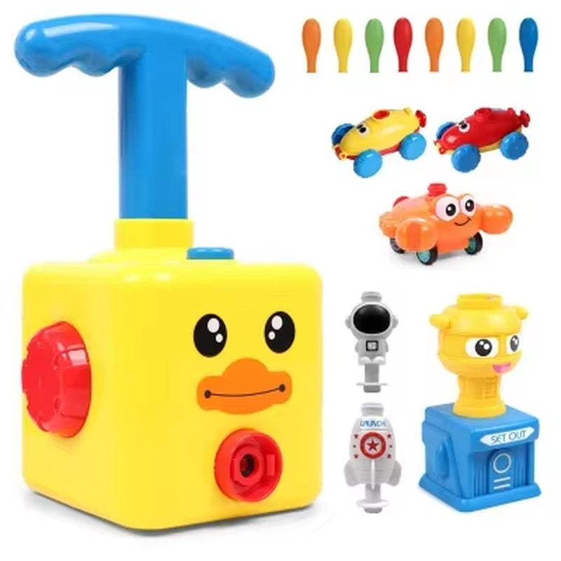 Balloon Launcher Manual Balloon Pump Car Racer Party Supplies Preschool Educational Science Toys for Kids Boys Girls 3+Years Old