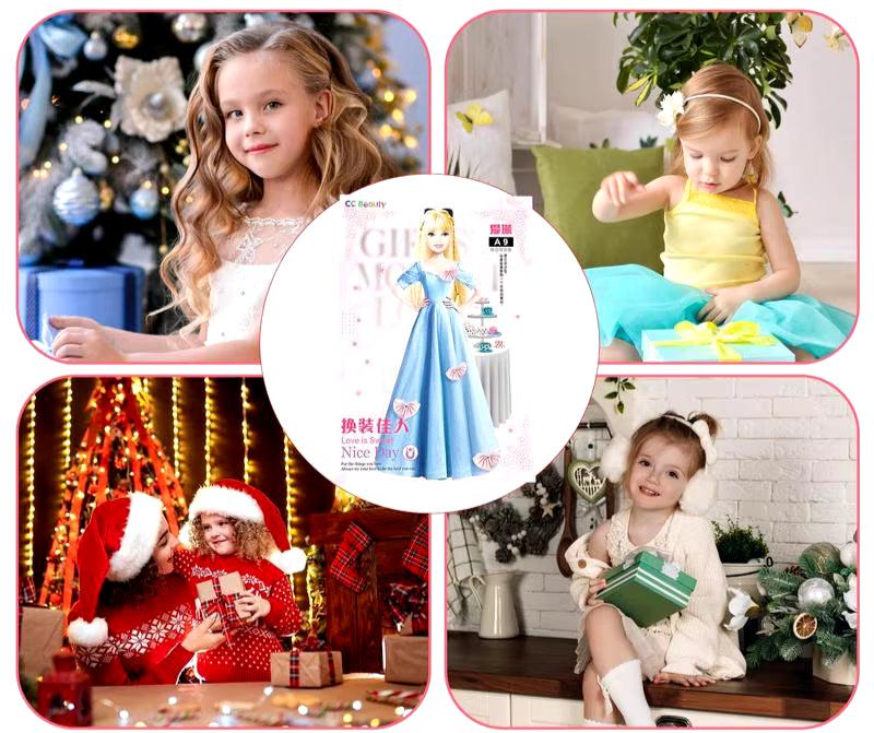 Creative Fashion Magnetic Dress up Dolls Safe and Harmless Princess Dress up Doll Set Portable Princess Dress up Paper Doll Gift