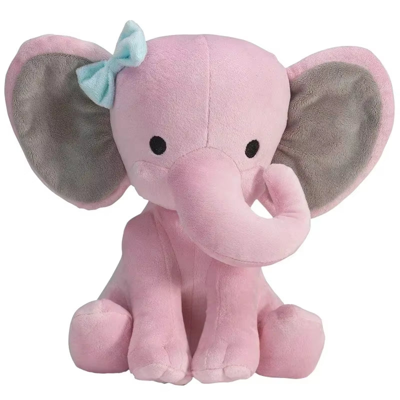 25Cm Gray Elephant Stuffed Plush Toys Kawaii Animals Soft Sleeping Stuffed Pillow Doll Plushie for Baby Room Decorative Gifts
