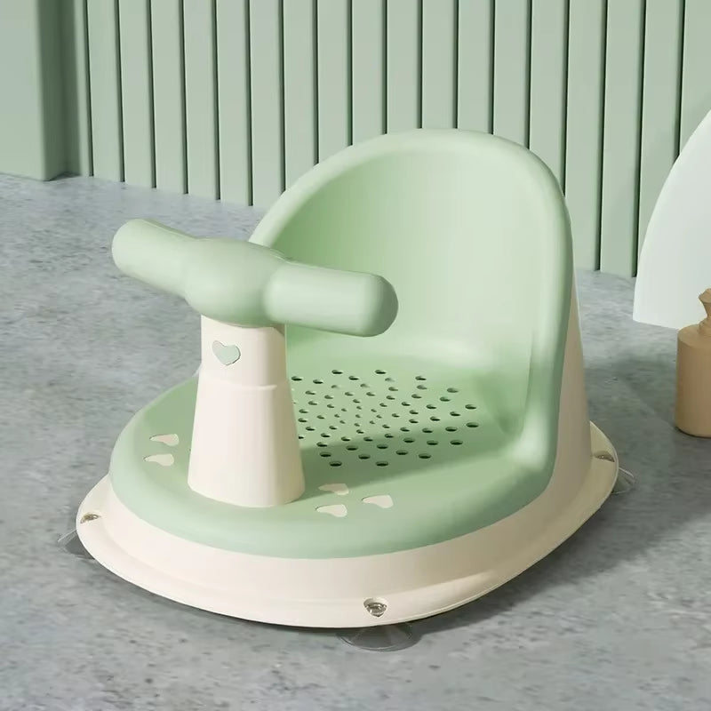 Baby Bath Seat Anti-Slip with Suction Cup Shower Seat for Newborns Portable Shower Stand Play Seat Growth Accessories for Kids