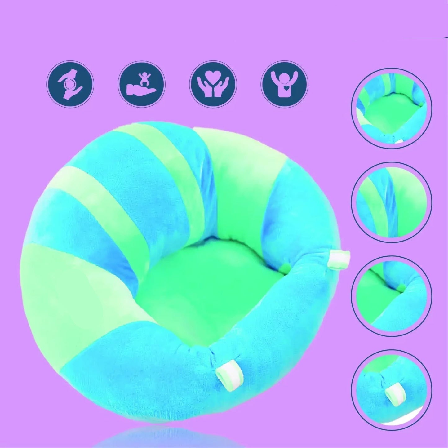 Baby Support Seat Sofa Plush Soft Animal Shaped Baby Learning to Sit Chair Keep Sitting Posture Comfortable Infant Sitting Chair