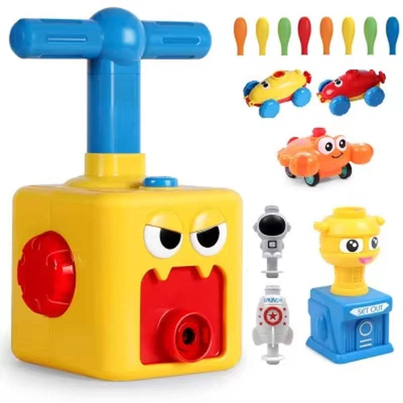 Balloon Launcher Manual Balloon Pump Car Racer Party Supplies Preschool Educational Science Toys for Kids Boys Girls 3+Years Old
