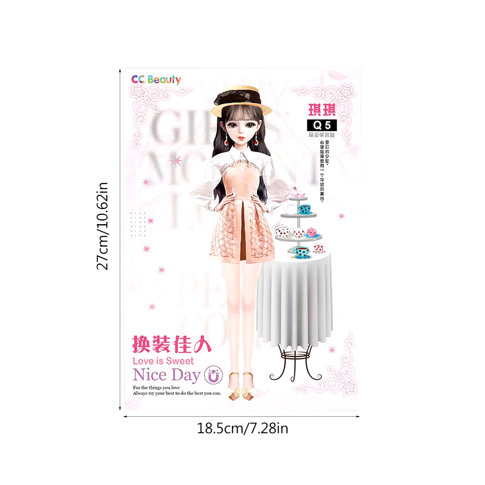 Creative Fashion Magnetic Dress up Dolls Safe and Harmless Princess Dress up Doll Set Portable Princess Dress up Paper Doll Gift