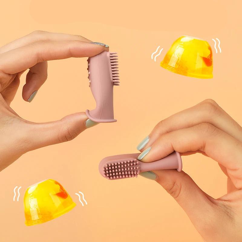 Baby Soft Finger Toothbrush BPA Free Silicone Infant Tooth Teeth Clean Brush Food Grade Silicone Baby Oral Health Care