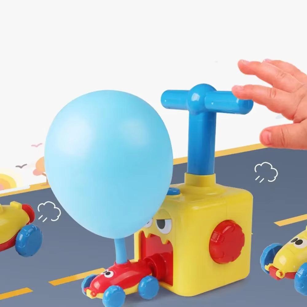 Balloon Launcher Manual Balloon Pump Car Racer Party Supplies Preschool Educational Science Toys for Kids Boys Girls 3+Years Old
