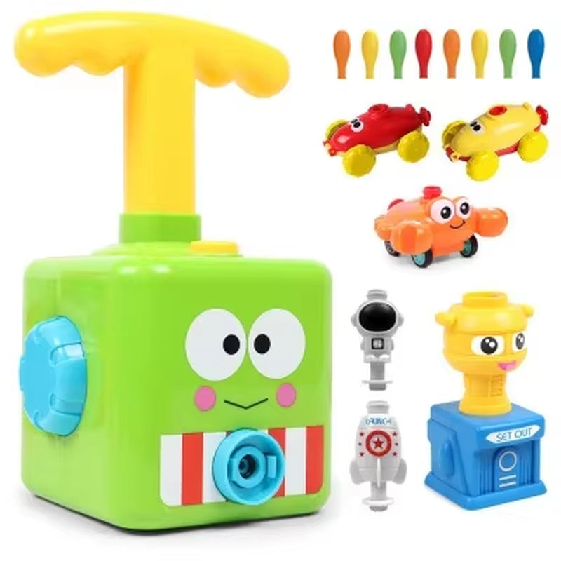 Balloon Launcher Manual Balloon Pump Car Racer Party Supplies Preschool Educational Science Toys for Kids Boys Girls 3+Years Old