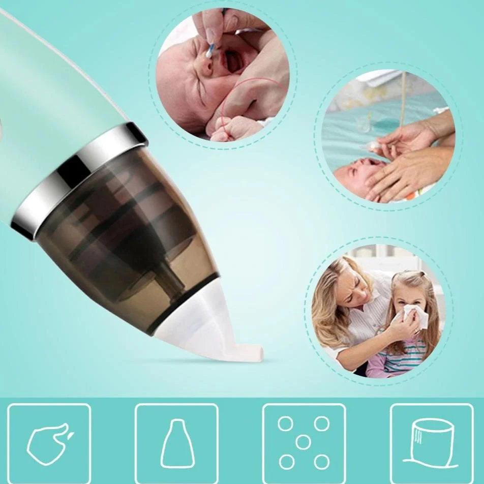 Dr.Isla Electric Baby Nasal Aspirator Electric Nose Cleaner Sniffling Equipment Safe Hygienic Nose Snot Cleaner for Newborns