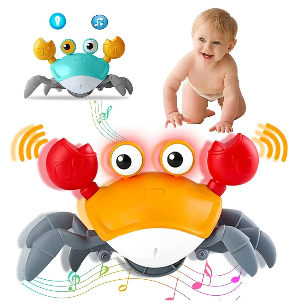 Light up Electric Escape Crab Toy Learn Climb Walking Crab Rechargeable Pet Crawling Musical Educational Kid Gifts
