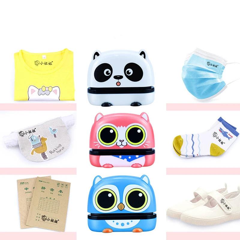 Customized Name Stamp Paints Personal Student Child Baby Engraved Waterproof Non-Fading Kindergarten Name Seal Black White Ink