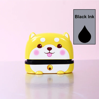 Customized Name Stamp Paints Personal Student Child Baby Engraved Waterproof Non-Fading Kindergarten Name Seal Black White Ink