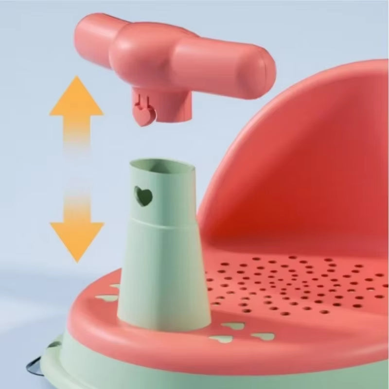 Baby Bath Seat Anti-Slip with Suction Cup Shower Seat for Newborns Portable Shower Stand Play Seat Growth Accessories for Kids