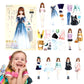 Creative Fashion Magnetic Dress up Dolls Safe and Harmless Princess Dress up Doll Set Portable Princess Dress up Paper Doll Gift