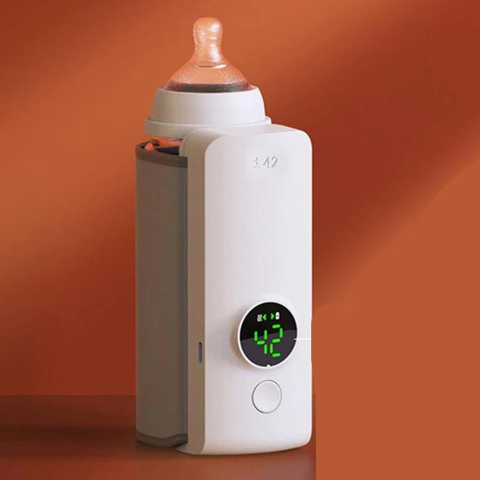 Rechargeable Bottle Warmer 6 Levels Adjustment Temperature Display Breast Milk Feeding Accessories Portable Baby Bottle Heater