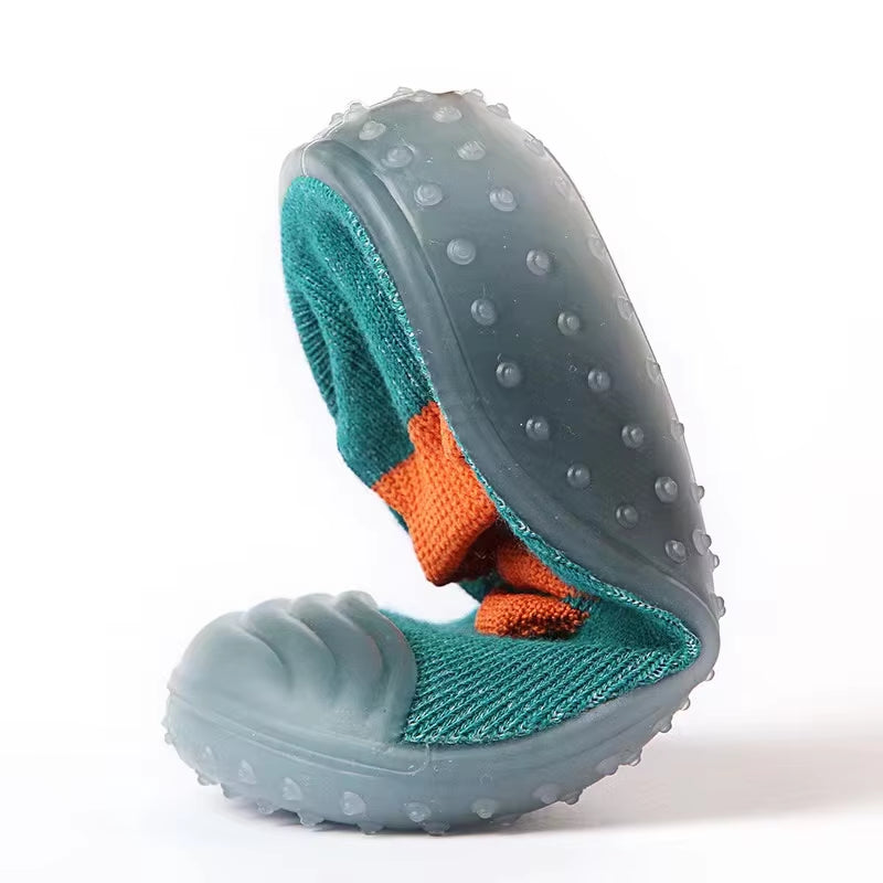 Spring Autumn Toddler First Walker Baby Girls Boys Non-Skid Cartoon Ducks Sock Shoes Kids 1-3Y Candy Color Cotton Floor Shoes