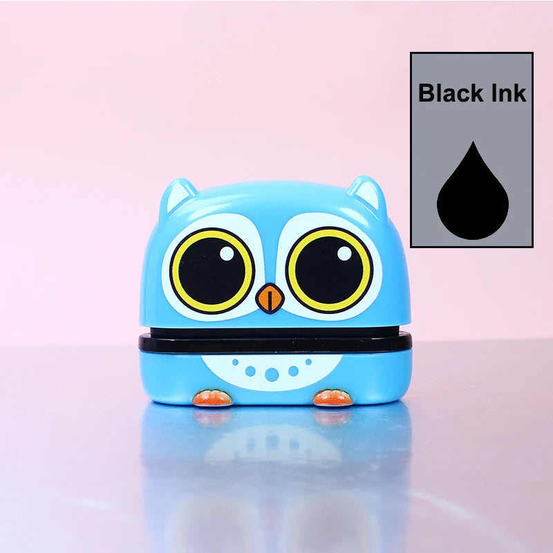 Customized Name Stamp Paints Personal Student Child Baby Engraved Waterproof Non-Fading Kindergarten Name Seal Black White Ink
