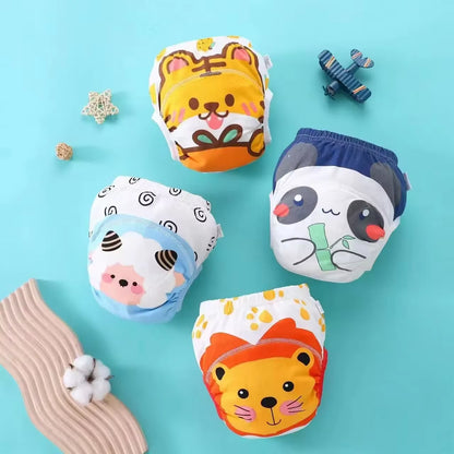 Baby Potty Training Pants Nappies Boys Girl Cotton Cloth Panties Reusable Underwear Washable Water Proof Diaper