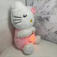 Sanrio Breathing Hello Kitty Glowing Soothing Doll Cartoon Anime Kt Cat Doll Accessories Room Decoration Kawaii Baby Toy Gift