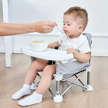 Aluminium Alloy Foldable Portable Compact Baby Chair Portable Safe for Indoor Outdoor Use Easy Travel for Camping Picnics