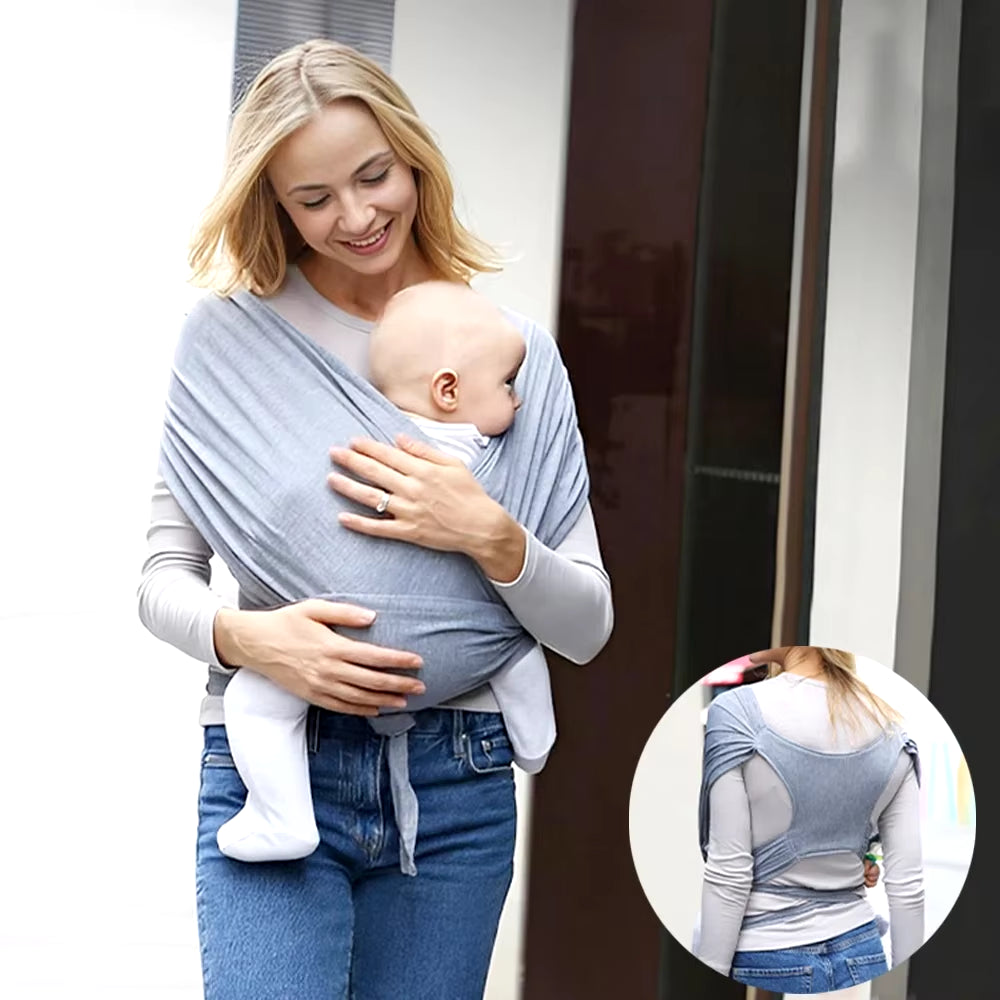 Baby Wrap Carrier for Summer Mesh Infant Carrier Solid Baby Sling Hand Free Baby Carrier Sling Baby Carrier Wrap for Newborn