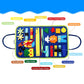 Montessori Busy Board Educational Activity Developing Sensory Board Fine Basic Dress Motor Skills Travel Toy Gift for Boys Girls