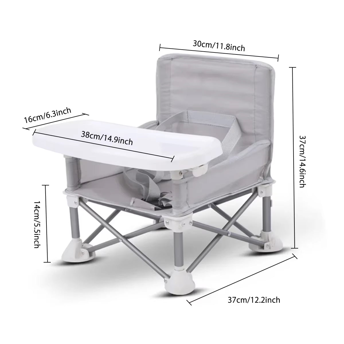 Aluminium Alloy Foldable Portable Compact Baby Chair Portable Safe for Indoor Outdoor Use Easy Travel for Camping Picnics
