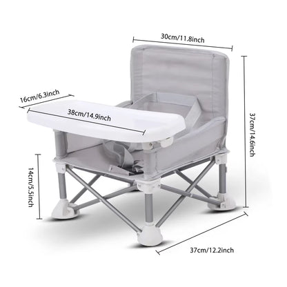 Aluminium Alloy Foldable Portable Compact Baby Chair Portable Safe for Indoor Outdoor Use Easy Travel for Camping Picnics