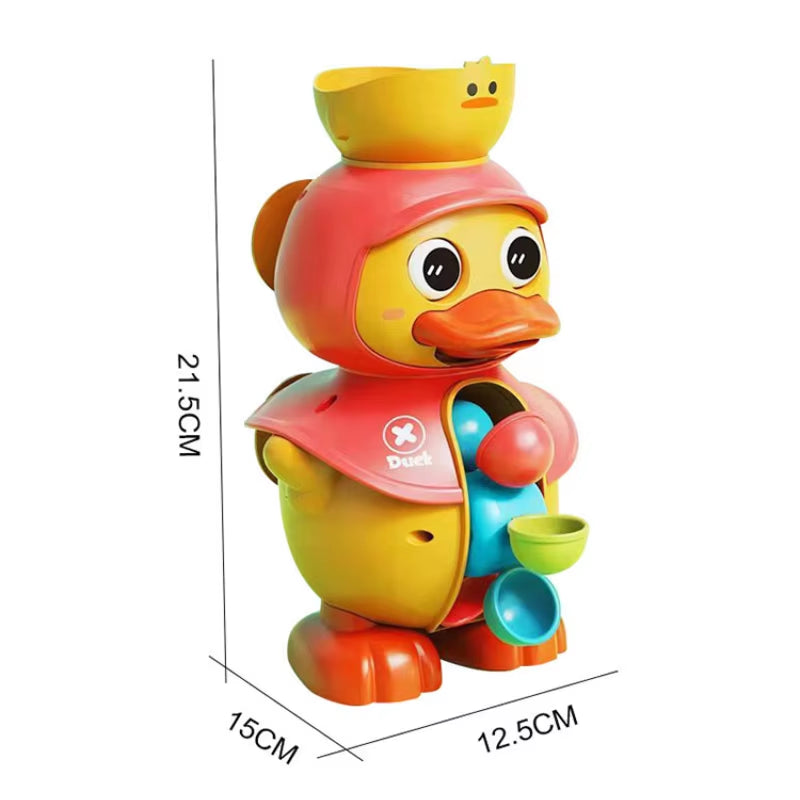 Baby Duck Shower Toy Cute Cartoon Rotating Water Car Suction Cup Bathtub Sprinkler Children'S Water Playing Sprinkler Big Duck