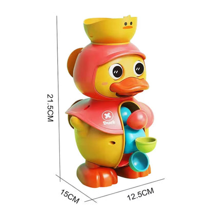 Baby Duck Shower Toy Cute Cartoon Rotating Water Car Suction Cup Bathtub Sprinkler Children'S Water Playing Sprinkler Big Duck