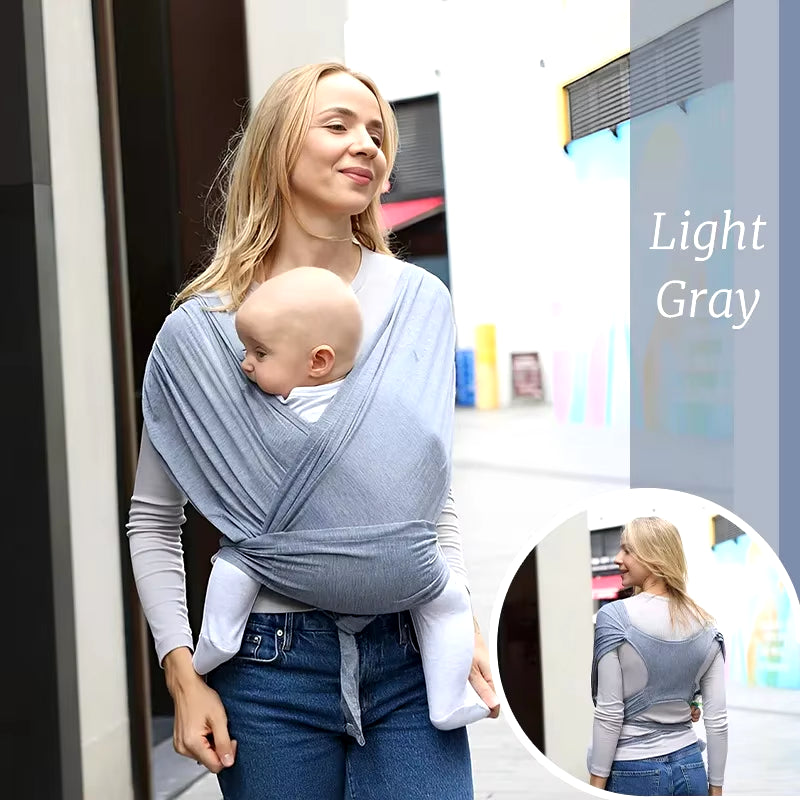 Baby Wrap Carrier for Summer Mesh Infant Carrier Solid Baby Sling Hand Free Baby Carrier Sling Baby Carrier Wrap for Newborn