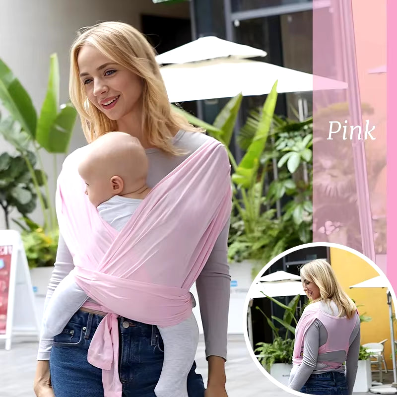 Baby Wrap Carrier for Summer Mesh Infant Carrier Solid Baby Sling Hand Free Baby Carrier Sling Baby Carrier Wrap for Newborn