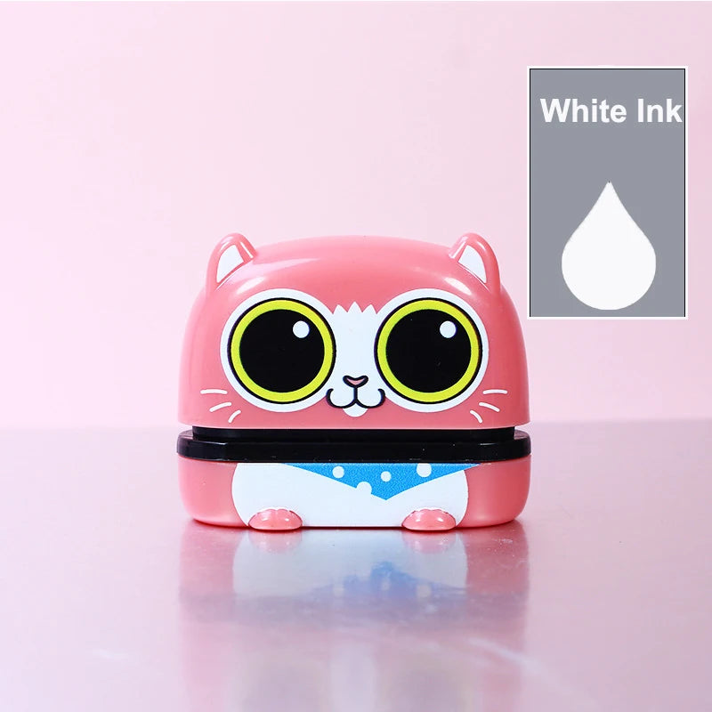 Customized Name Stamp Paints Personal Student Child Baby Engraved Waterproof Non-Fading Kindergarten Name Seal Black White Ink