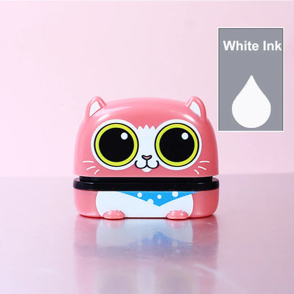 Customized Name Stamp Paints Personal Student Child Baby Engraved Waterproof Non-Fading Kindergarten Name Seal Black White Ink