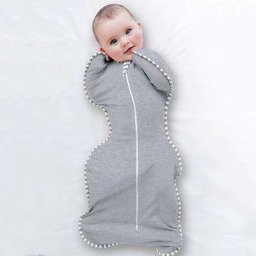 Jumpsuits Raised Hand Newborn Baby Blanket Cotton Sleeveless Infant Wrap Blanket anti Startle Elastic Swaddling Towel Bedding
