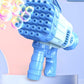 Bubble Gun 32 Hole Rocket Bubbles Machine Gun Shape Automatic Blower Pomperos Outdoor Wedding Toys Gifts for Kids Children Party