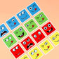 Cube Face Change Building Blocks Board Game Wood Puzzle Montessori Expression Wooden Blocks Blocos for Children Kids Toys Gift