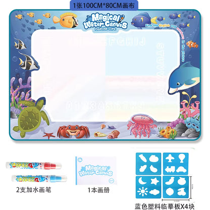Oversized Magical Water Canvas Pens Montessori Toys Learning Blanket Writing Children Drawing Repeated Graffiti Painting Kid Toy
