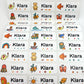 Customized Name Stamp Paints Personal Student Child Baby Engraved Waterproof Non-Fading Kindergarten Name Seal Black White Ink